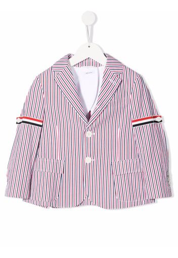 Thom Browne RWB stripe cotton blazer - Red