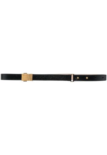 Thom Browne engraved logo belt - Black