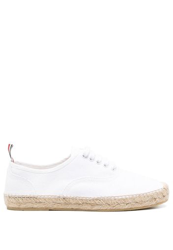 Thom Browne jute-sole lace-up sneakers - White