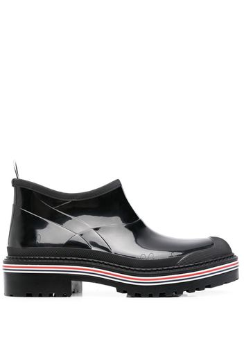 Thom Browne stripe-trim ankle boots - Black