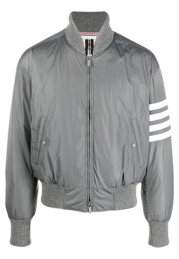 Thom Browne 4-Bar stripe bomber jacket - Grey