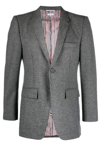 Thom Browne elongated single-breasted button blazer - Grey