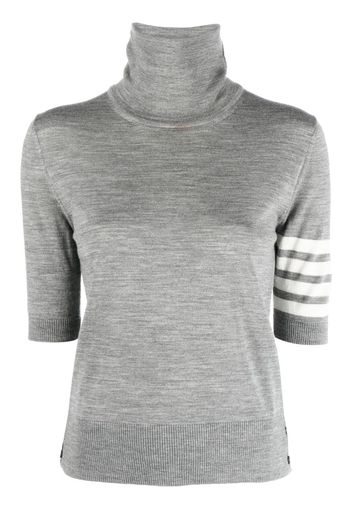 Thom Browne turtleneck short-sleeve jumper - Grey