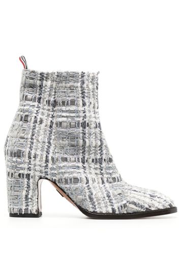 Thom Browne tweed 75mm ankle boots - Grey