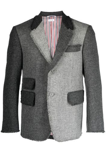 Thom Browne panelled single-breasted suit jacket - Grey