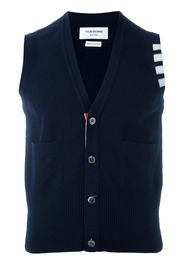 Thom Browne sleeveless buttoned cardigan - Blue