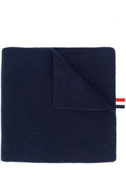 Thom Browne 4-Bar Stripe Cashmere Rib Scarf - Blue