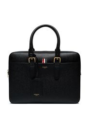 Thom Browne Business Bag in Black Pebble Grain