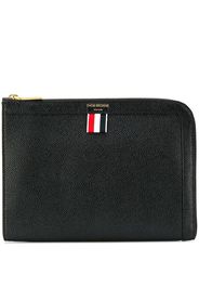 Thom Browne Pebbled Leather Mini Gusset Folio - Black