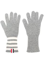 Thom Browne 4-bar Cashmere Gloves - Grey