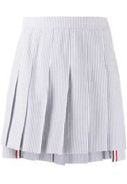 stripe pattern pleated skirt