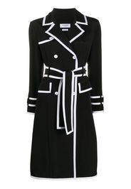 contrast trimmed trench dress