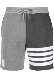 Thom Browne panelled 4-Bar cotton shorts - Grey