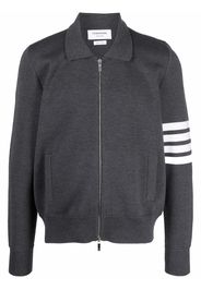 Thom Browne 4-Bar stripe zip-up jumper - Grey