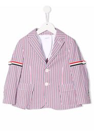Thom Browne RWB stripe cotton blazer - Red
