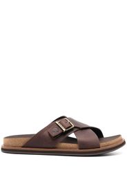 Timberland buckle-detailing leather sandals - Brown