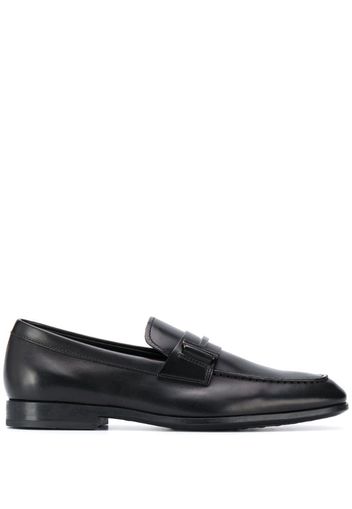 single T leather loafers