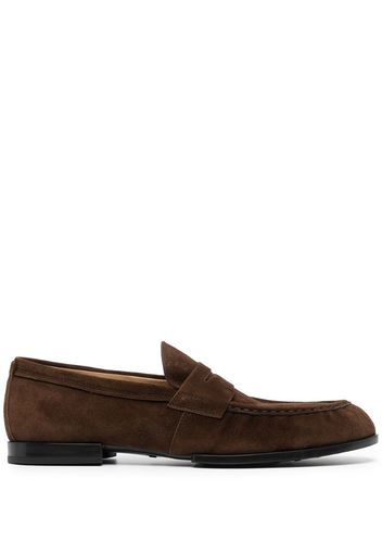 leather low-heel loafers