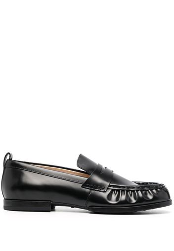 ruched low-top loafers