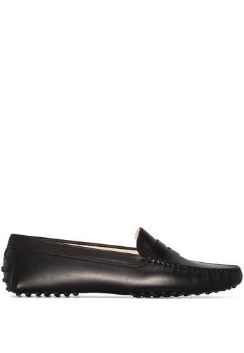 Tod's TODS MOCCASIN LFR RTOE RDGD SLE LTHR - Black