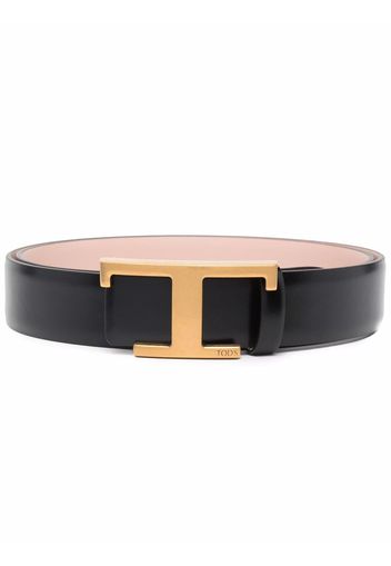 Tod's engraved-logo belt - Black