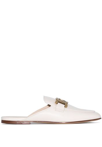 Tod's TODS LFR MLE RTOE GLD LGO LTHR - White