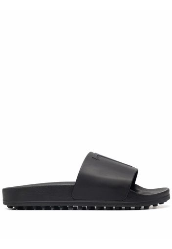 Tod's logo-embossed sliders - Black