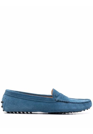 Tod's penny-slot suede loafers - Blue