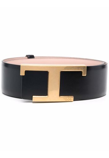 Tod's logo-plaque leather belt - 0LAY