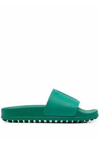 Tod's logo-embossed slides - Green