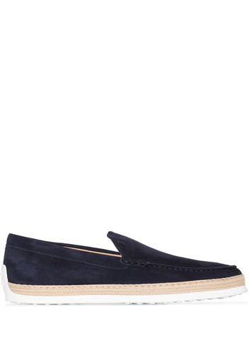 Tod's suede espadrille loafers - Blue