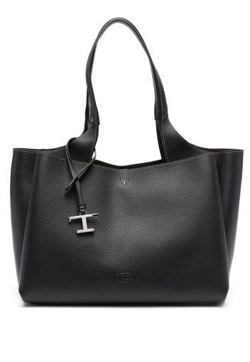 Tod's logo-plaque tote bag - Black