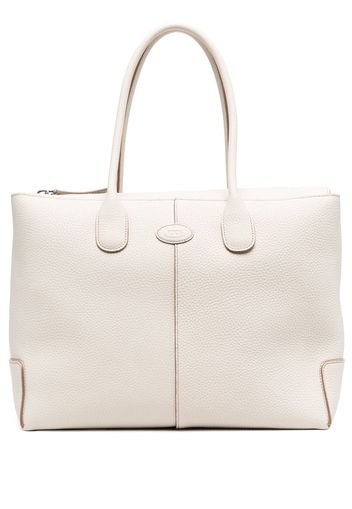 Tod's zipped shopper tote - White