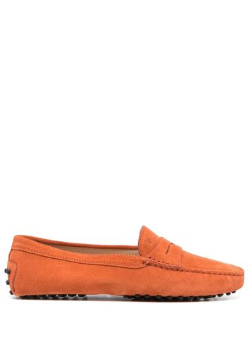 Tod's Gommino driving leather loafers - Orange