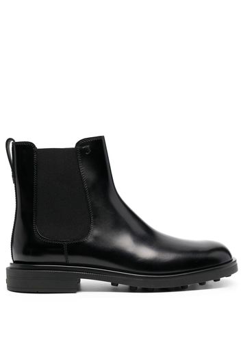 Tod's elasticated leather ankle boots - Black