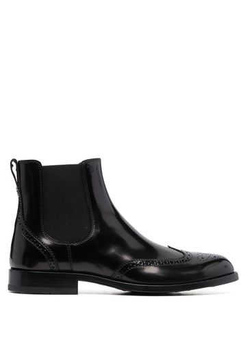 Tod's brogue-detail leather Chelsea boots - Black