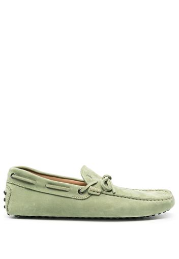 Tod's Laccetto Gommino suede loafers - Green