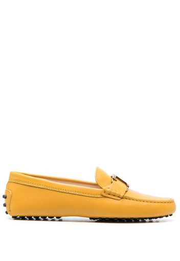 Tod's Gommino T-logo plaque loafers - Yellow