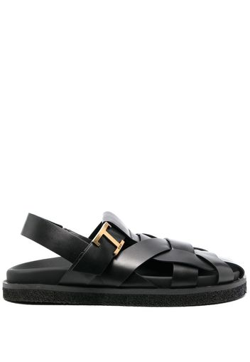 Tod's caged leather sandals - Black