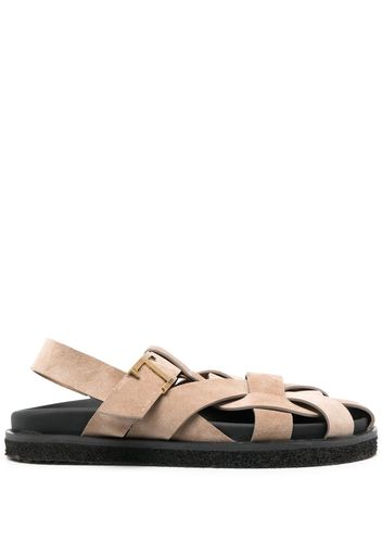 Tod's caged suede sandals - Brown