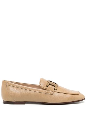Tod's chain-link leather loafers - Brown
