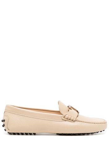 Tod's T-logo leather loafers - Neutrals