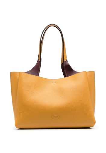 Tod's debossed-logo tote bag - Yellow