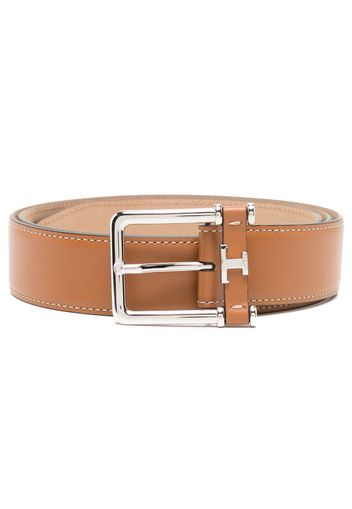 Tod's logo-plaque buckle belt - Brown