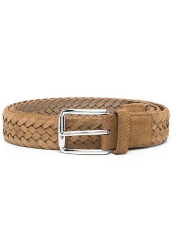 Tod's interwiven-design buckle belt - Brown