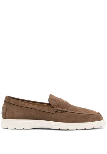 Tod's suede penny loafers - Brown