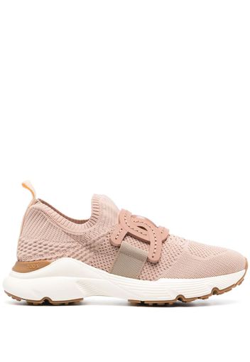 Tod's chain-embellished woven trainers - Pink