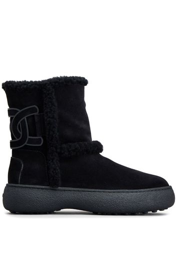 Tod's Kate shearling boots - Black