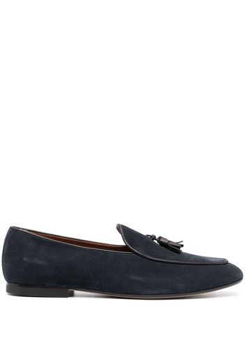 Tod's tassel-detail suede loafers - Blue