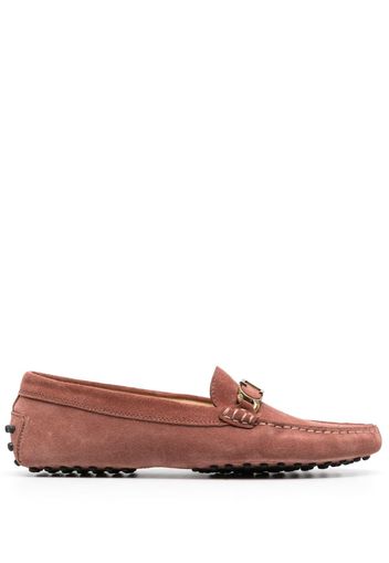 Tod's Gommini Catenina suede loafers - Pink